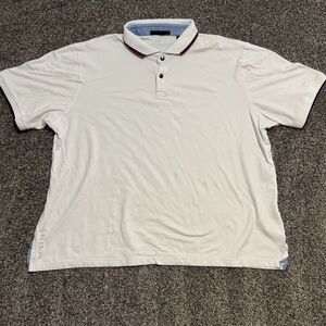 Greyson Mens XXL 2XL Polo Shirt White Short Sleeve Golf‎ Performance